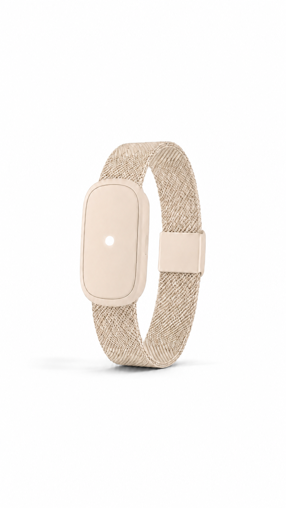 Bracelet Loomi parent beige en maille milanaise