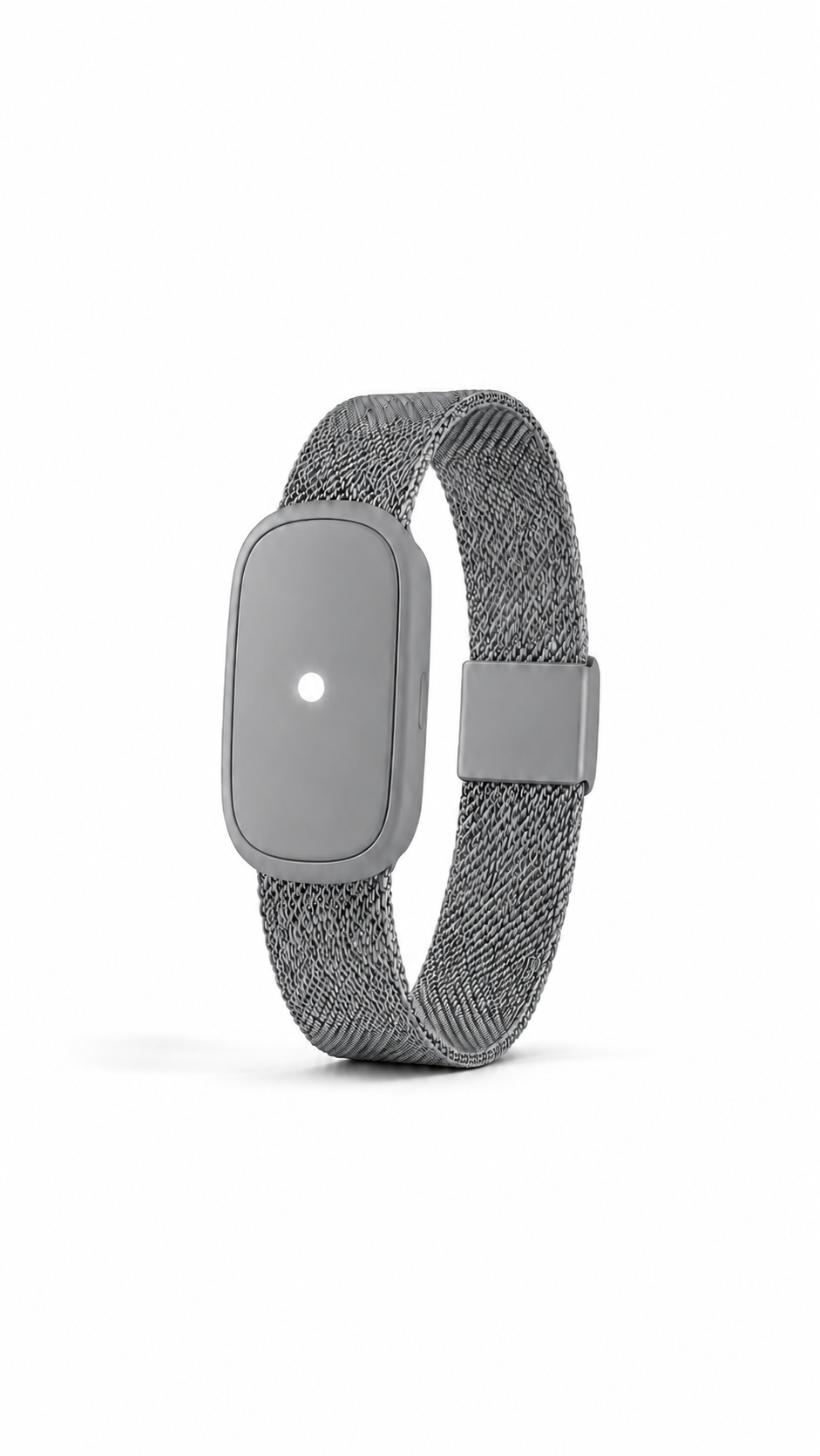 Bracelet Loomi parent gris en maille milanaise