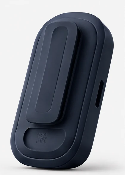 Close-up of LoomiClip on the back of the Loomi parent module