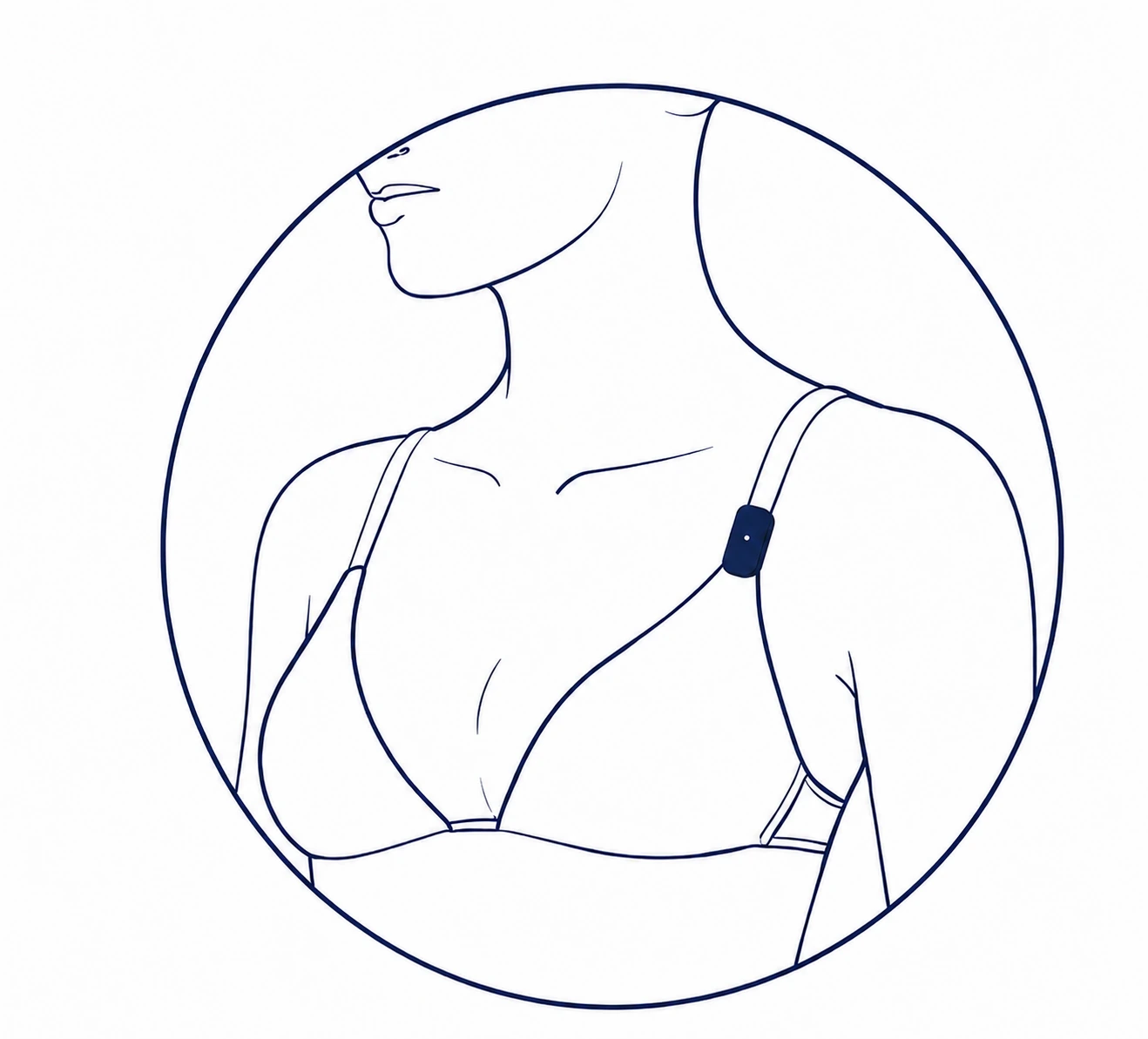 Illustration of the Loomi module clipped onto swimwear