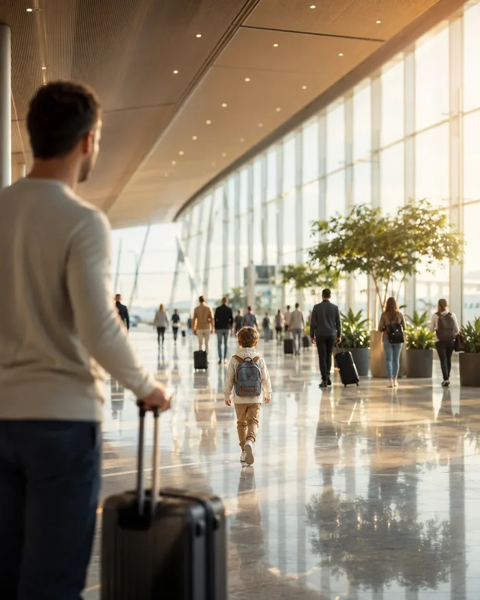Voyage en famille, exemple d’utilisation d’un bracelet de sécurité enfant